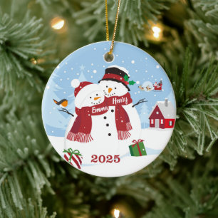 Aangepaste Kerstman Kerst Ornament voor Koppels