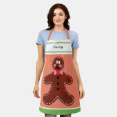 Aangepaste kerstman met ontbijtbrood schort (Gedragen)