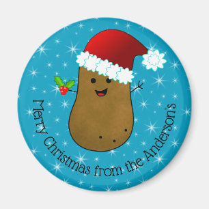 Aangepaste Kerstmis Aardappel Magneet