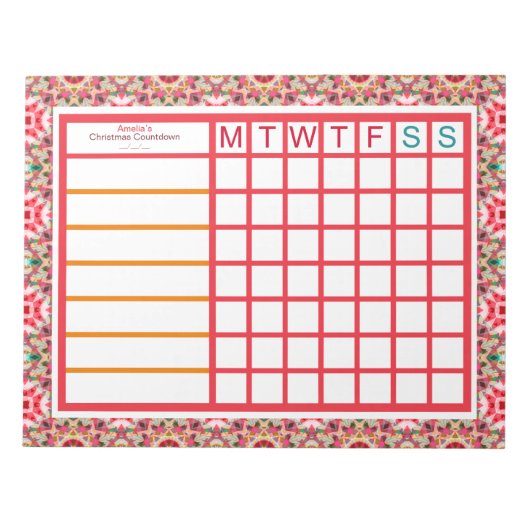 Aangepaste Kerstmis ADHD Vrouwen Productiviteit Pl Notitieblok (Voorkant)