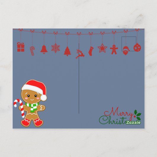 Aangepaste kerstmis briefkaart (Achterkant)