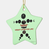 Aangepaste Kerstmis Gewicht Lifter Keramisch Ornament (Links)