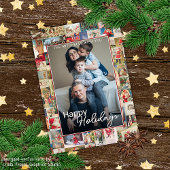 Aangepaste Kerstmis Groeten Patroon Feestdagenkaart