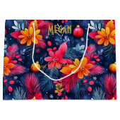 Aangepaste Kerstmis Grote Gift Bag met Levendige F Groot Cadeauzakje (Voorkant)