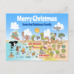 Aangepaste Kerstmis SoCal Briefkaart