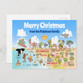Aangepaste Kerstmis SoCal Briefkaart (Voorkant / Achterkant)