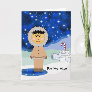 Aangepaste Kerstmis voor Mam, Winter Scene Feestdagen Kaart