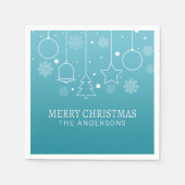 Aangepaste kerstnaam | Napkin Servet (Voorkant)