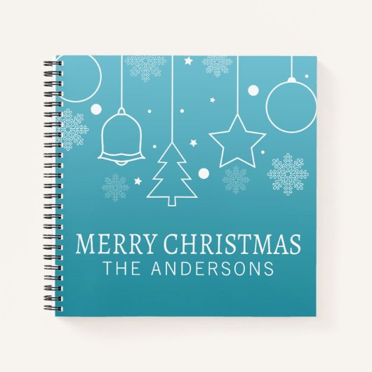 Aangepaste kerstnaam | NOTITIEBOEK (Voorkant)