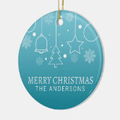 Aangepaste kerstnaam | Versiering Keramisch Ornament (Links)