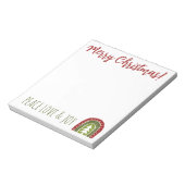 Aangepaste kerstnotitieblok met boho kerstboom notitieblok (Gedraaid)
