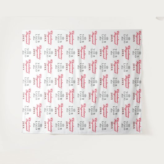 Aangepaste kerstpagina Stap en herhalingsachtergro Wandkleed (Voorkant (horizontaal))