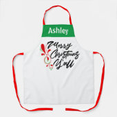 Aangepaste kerstpannen, Heup Y Aangepast Schort (Voorkant)