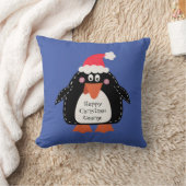 Aangepaste kerstpinguïn Throw Cushion Kussen (Deken)