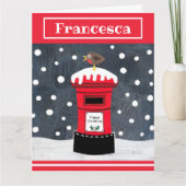 Aangepaste kerstpostbus en Robin Kaart (Voorkant)