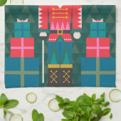 Aangepaste kerstrecycleerkraker theedoek (Gevouwen)
