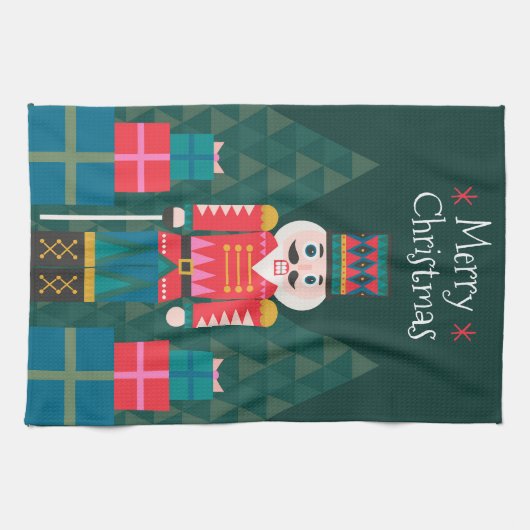Aangepaste kerstrecycleerkraker theedoek (Horizontaal)