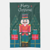 Aangepaste kerstrecycleerkraker theedoek (Verticaal)