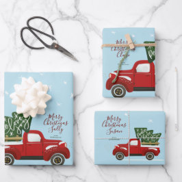 Aangepaste  kerstrestanten voor vrachtwagens inpakpapier vel