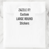 Aangepaste kerstROND-stickers Blanco Sjabloon Ronde Sticker (Tas)