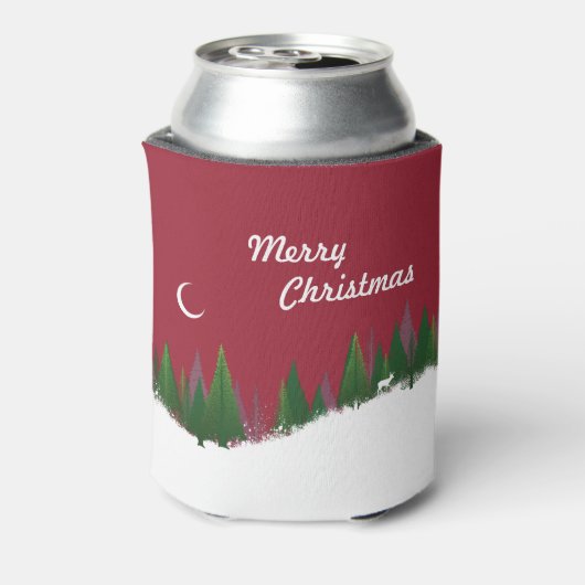 Aangepaste kerstscène voor Bossen Blikjeskoeler (Blikje Achterkant)