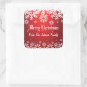 Aangepaste Kerstsneeuwvlokken Gift Tag Sticker (Tas)