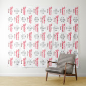 Aangepaste kerstspel Stap en Herhaal Achtergrond Wandkleed (In Situ (horizontaal))