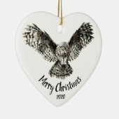 Aangepaste kerststakende vogelgriep keramisch ornament (Rechts)