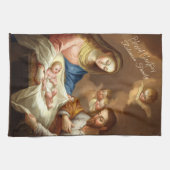 Aangepaste kerststal theedoek (Horizontaal)