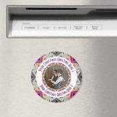 Aangepaste Kerstster Winter Grey Fotogroet Magneet (Insitu (Vaatwasser))