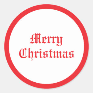 Aangepaste Kersttekst Vintage Retro Ronde Sticker