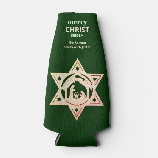 Aangepaste kerstvakantie flesjeskoeler (Voorkant)