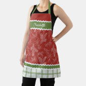 Aangepaste Kerstvakantie Holly en Berry Patroon Schort (Insitu)