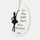 Aangepaste kerstvakantie met slaapstand keramisch ornament (Links)