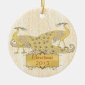 Aangepaste  kerstvakanties keramisch ornament (Voorkant)