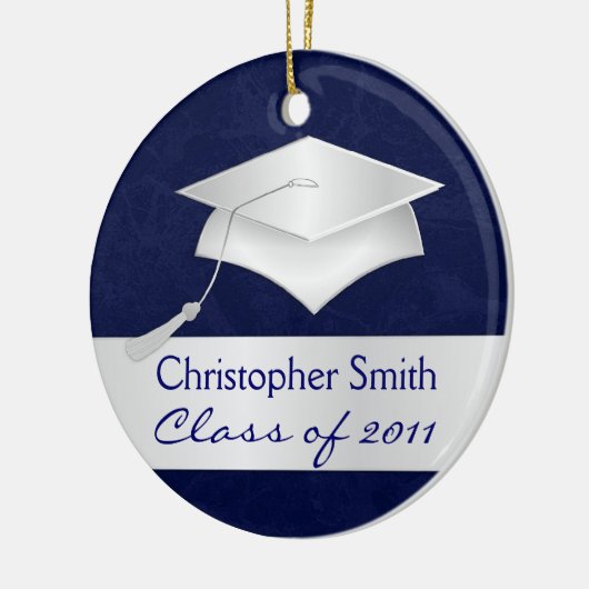Aangepaste kerstversiering - Afstuderen cadeau Keramisch Ornament (Links)
