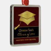 Aangepaste kerstversiering - Afstuderen cadeau Metalen Ornament (Rechts)