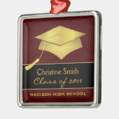 Aangepaste kerstversiering - Afstuderen cadeau Metalen Ornament (Links)