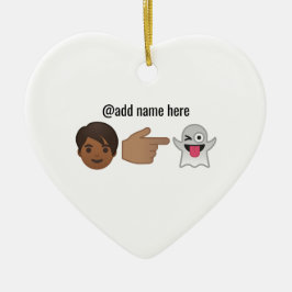 Aangepaste kerstversiering Emoji | Jij bent mijn B Keramisch Ornament