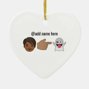 Aangepaste kerstversiering Emoji Jij bent mijn B Keramisch Ornament