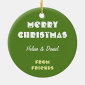 Aangepaste kerstversiering keramisch ornament (Achterkant)