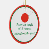 Aangepaste kerstversiering keramisch ornament (Rechts)