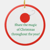 Aangepaste kerstversiering keramisch ornament (Achterkant)