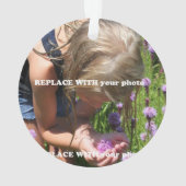 Aangepaste kerstversiering met balletfoto ornament (achterkant)