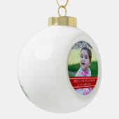 Aangepaste kerstversiering met foto mam keramische bal ornament (Links)