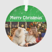 Aangepaste kerstversiering met foto's ornament (achterkant)