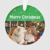 Aangepaste kerstversiering met foto's ornament (voorkant)