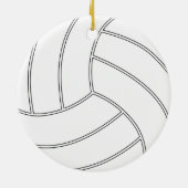 Aangepaste kerstversiering met volleybal keramisch ornament (Achterkant)
