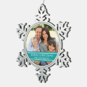 Aangepaste kerstversiering voor de fotoserie tin sneeuwvlok ornament (Rechts)