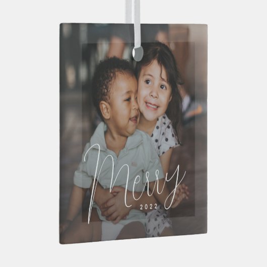 Aangepaste kerstversiering voor prettige feestdage glas ornament (Voorkant Rechts)